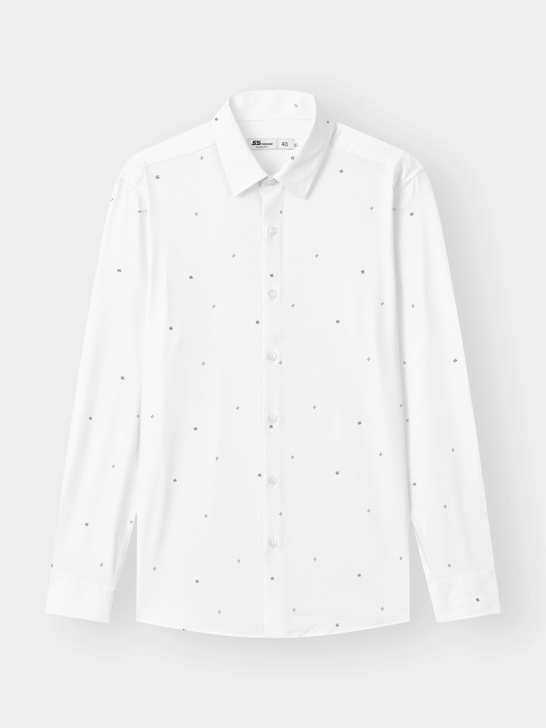 Áo Sơ Mi Nam Dài Tay 5S Fashion Họa Tiết Phom Slimfit M0ASM25013