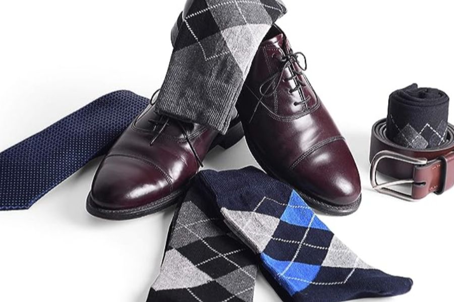 Dress sock nam họa tiết hình thoi (argyle)