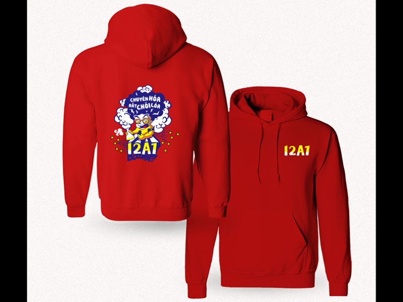 Cách in logo lên áo hoodie các tính và phong cách