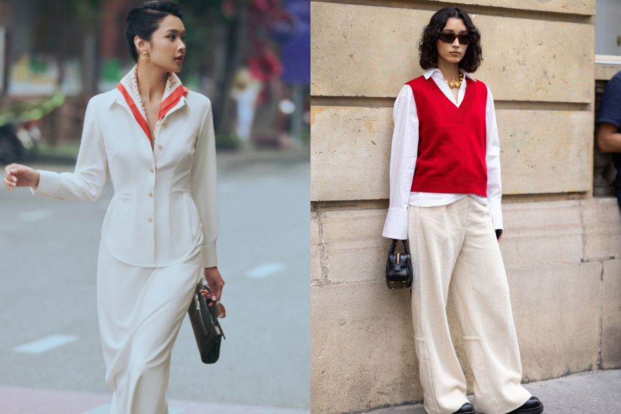 Dùng Cloud Dancer làm nền cho các gam màu nổi bật năm 2026