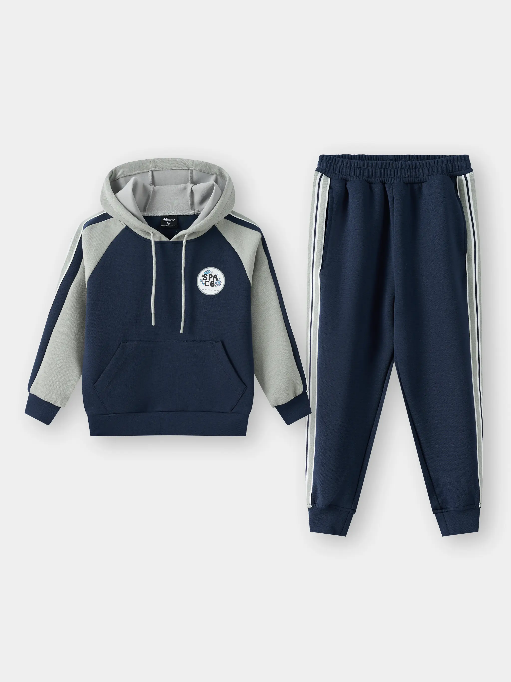 Bộ Nỉ Bé Trai Hoodie 5S Fashion Can Phối Cá Tính BBNI25004