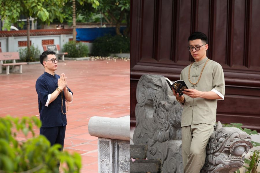 lựa chọn trang phục khi chụp ảnh tại chùa