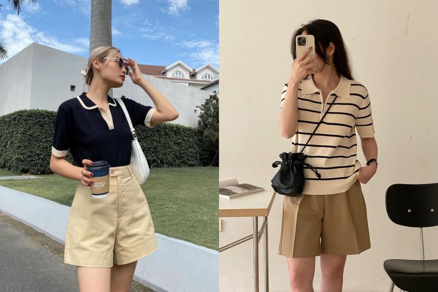 Phối áo mongtoghi với quần đùi năng động