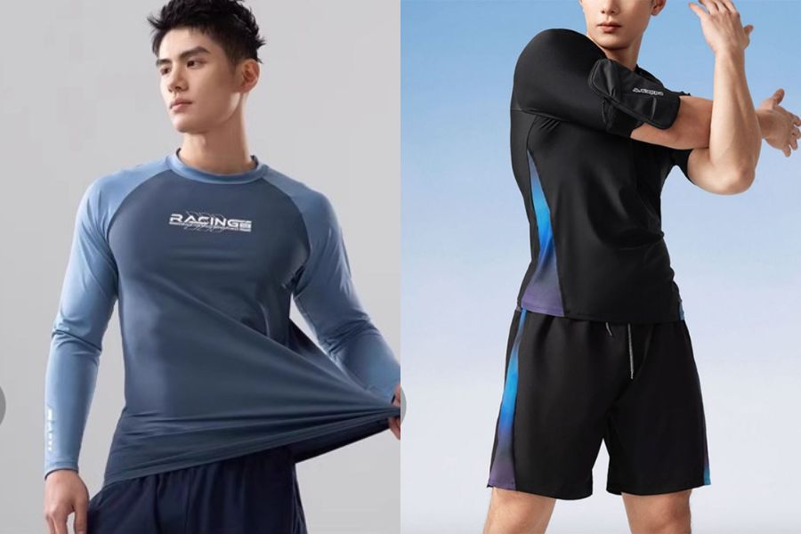 Vải Cotton Stretch là chất liệu quen thuộc trong các bộ đồ thể thao