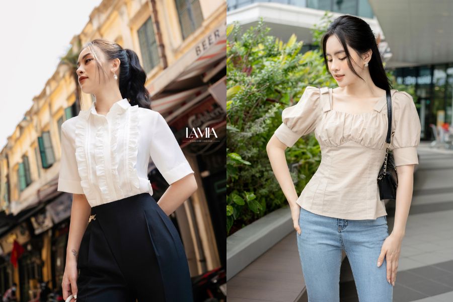 Ưu tiên trang phục có điểm nhấn ở ngực