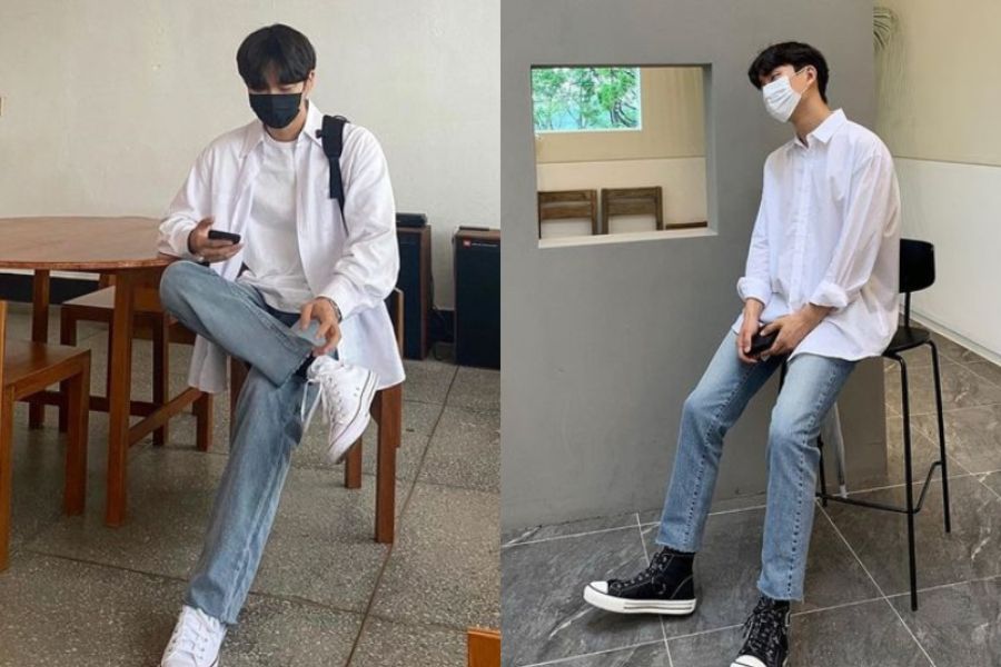 Cloud Dancer kết hợp denim nhạt