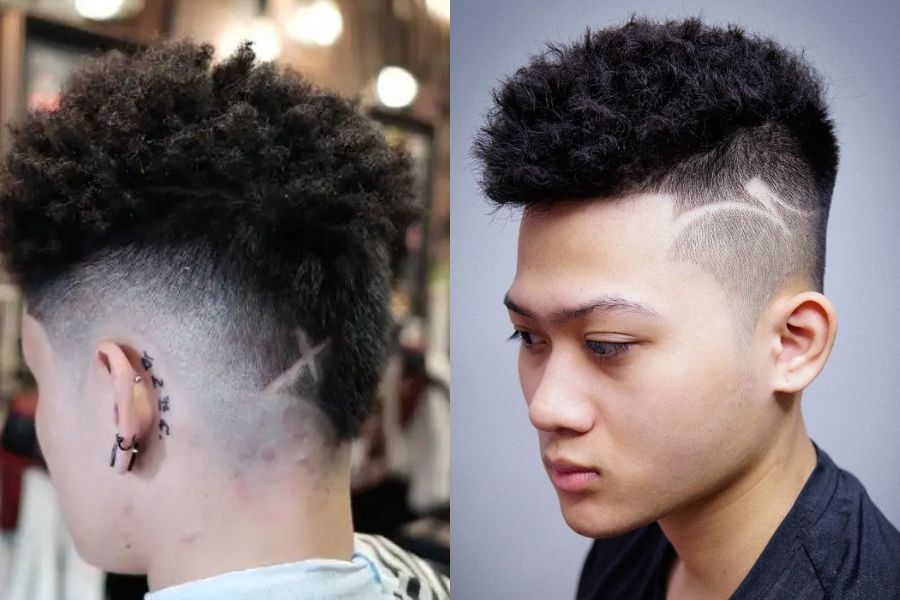 Kiểu uốn tóc Premlock Mullet kẻ line