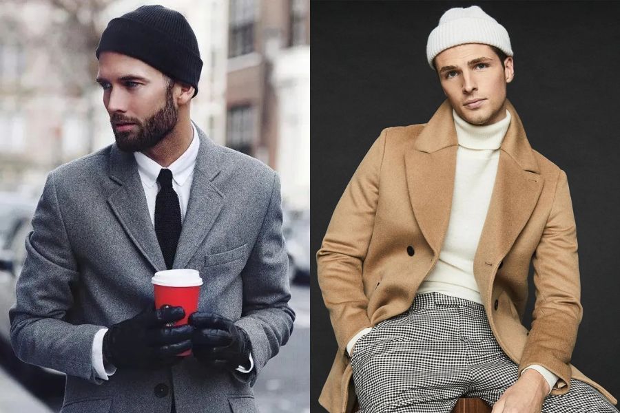 Chuẩn lịch lãm trong outfit suit và mũ beanie 