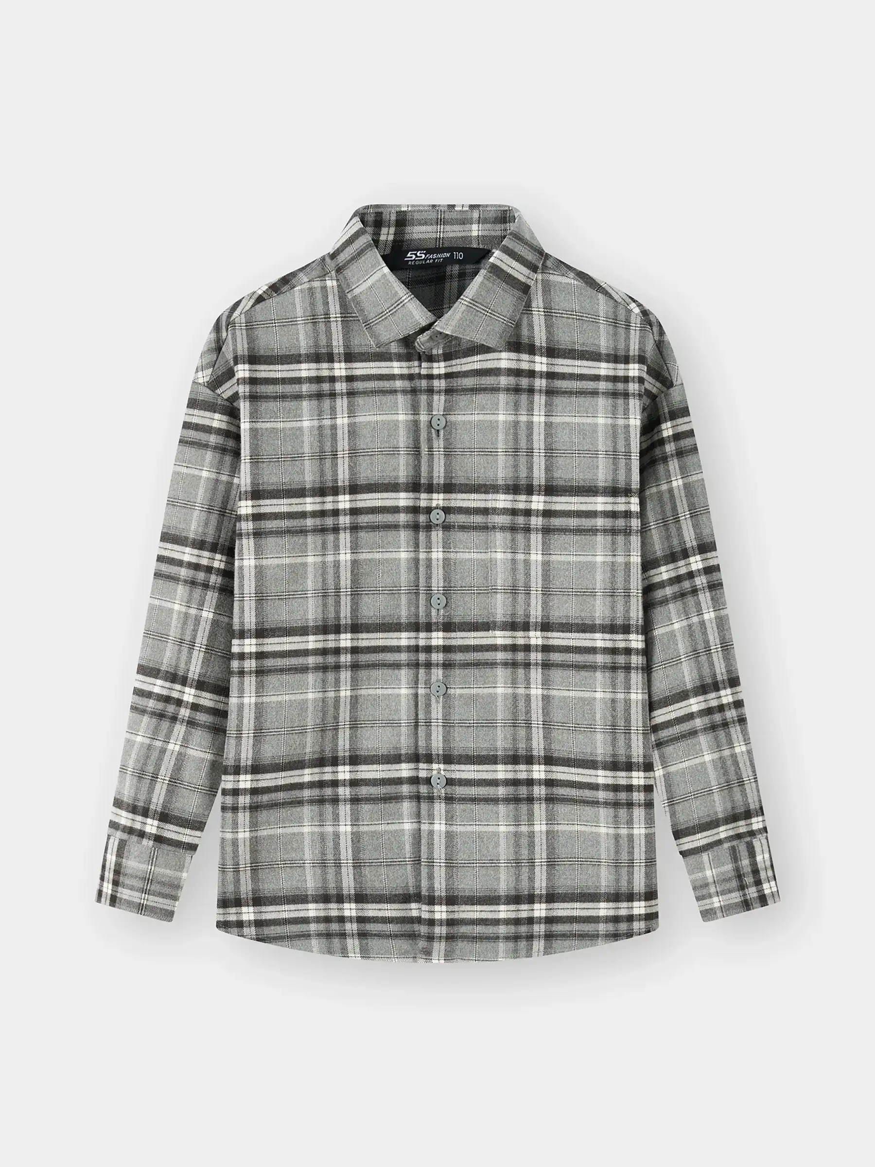 Áo Sơ Mi Bé Trai 5S Fashion Kẻ Caro Phom Regular B0ASM25002