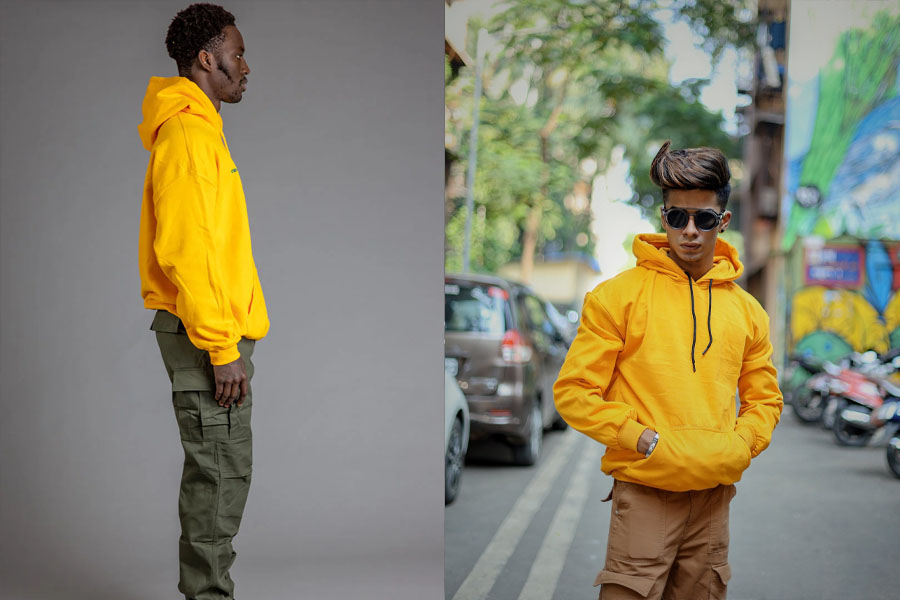 Quần cargo mang phong cách hiphop sẽ rất phù hợp với áo hoodie