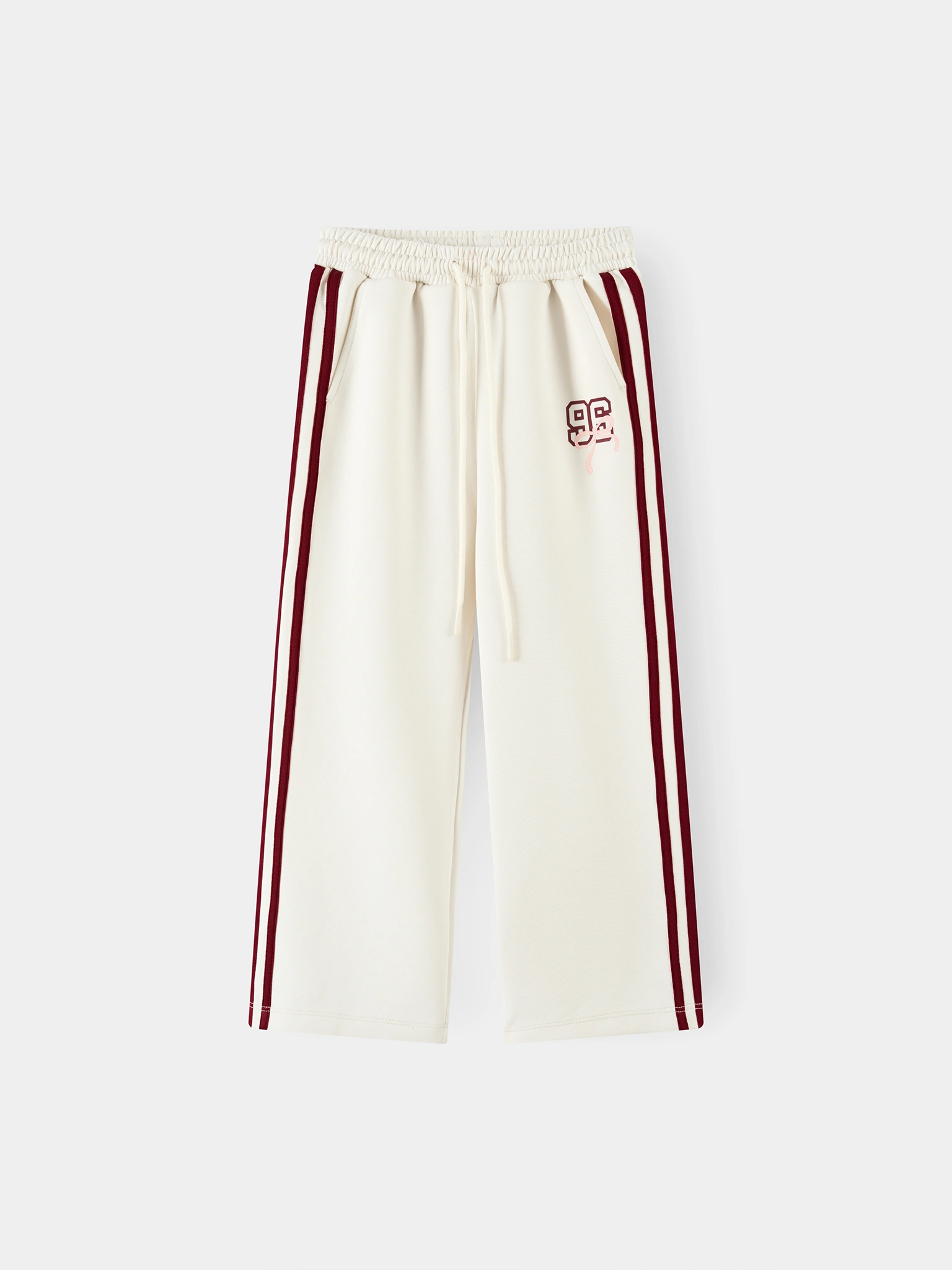 Quần Nỉ Bé Gái 5S Fashion Dáng Suông Phối Line Sọc GBQNI25004