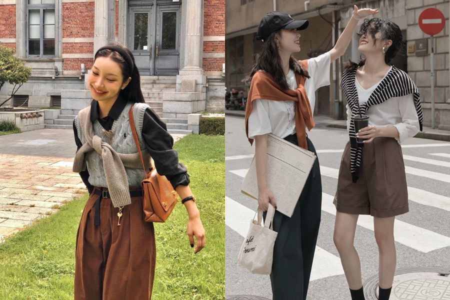 Áo mongtoghi khoác hờ trên vai - Biến thành phụ kiện sành điệu