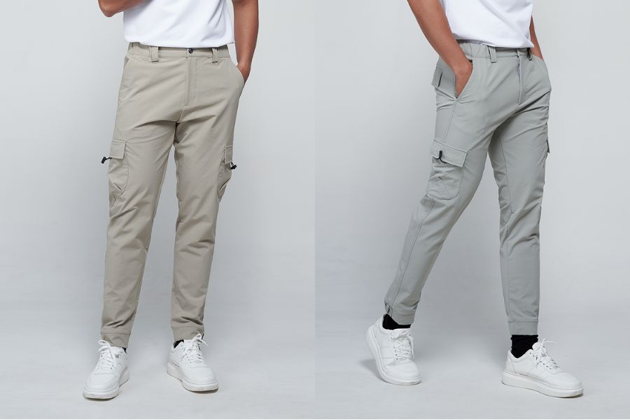 4Men Men'S Wide Leg Cargo Pants 