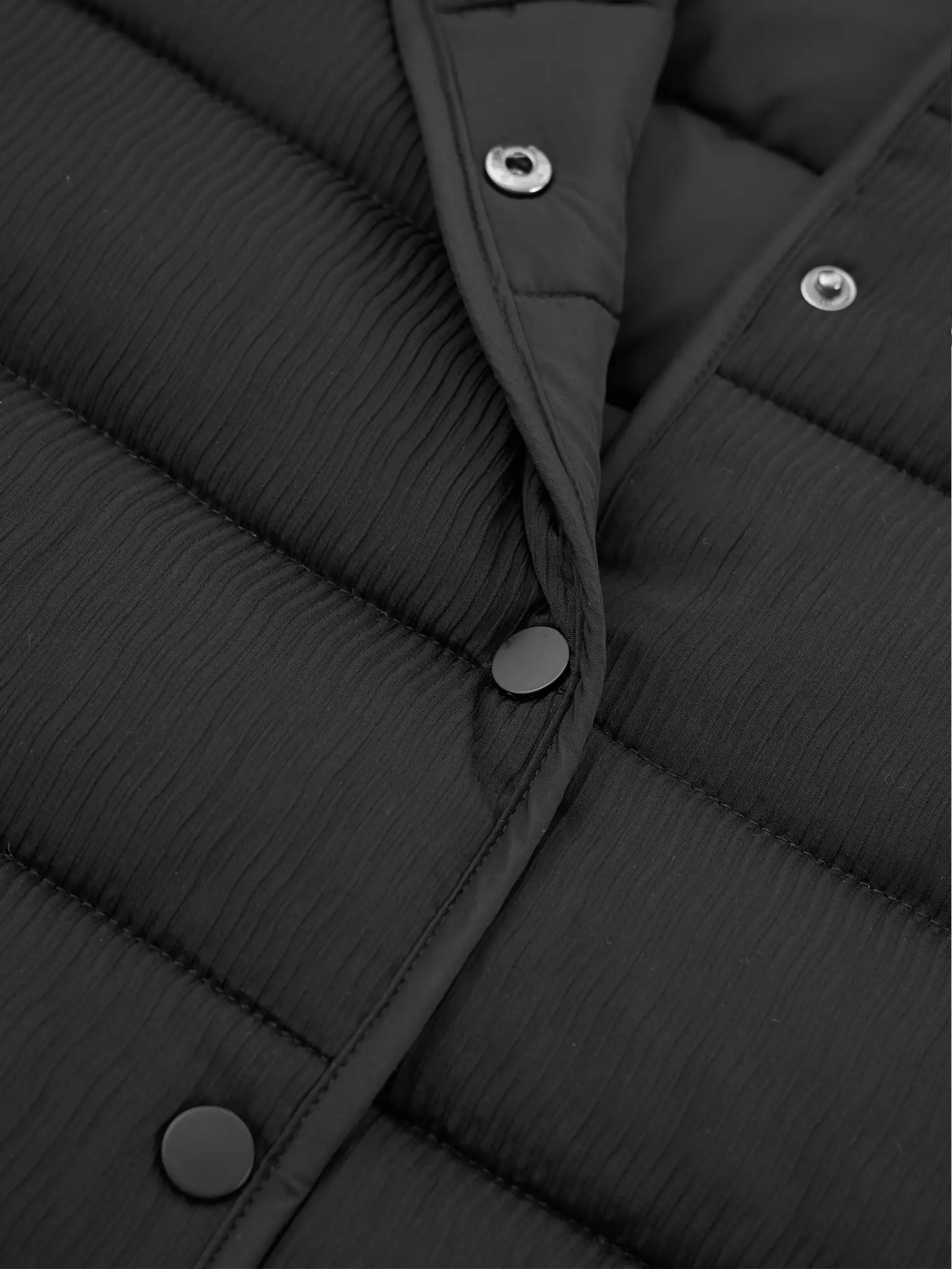 Áo Phao Nữ Nhẹ 5S Fashion Không Mũ Cúc Bấm W0APH25004