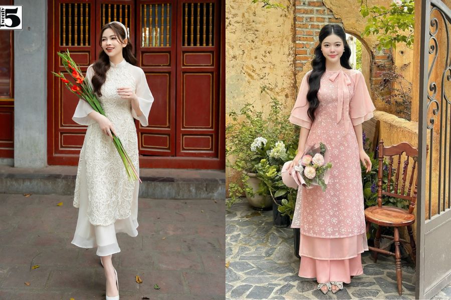 Áo dài cách tân luôn là lựa chọn hàng đầu mỗi dịp Tết đến xuân về