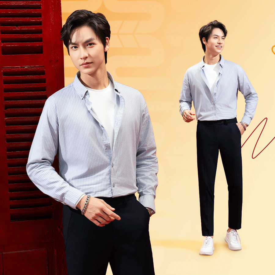 Áo sơ mi phối quần tây