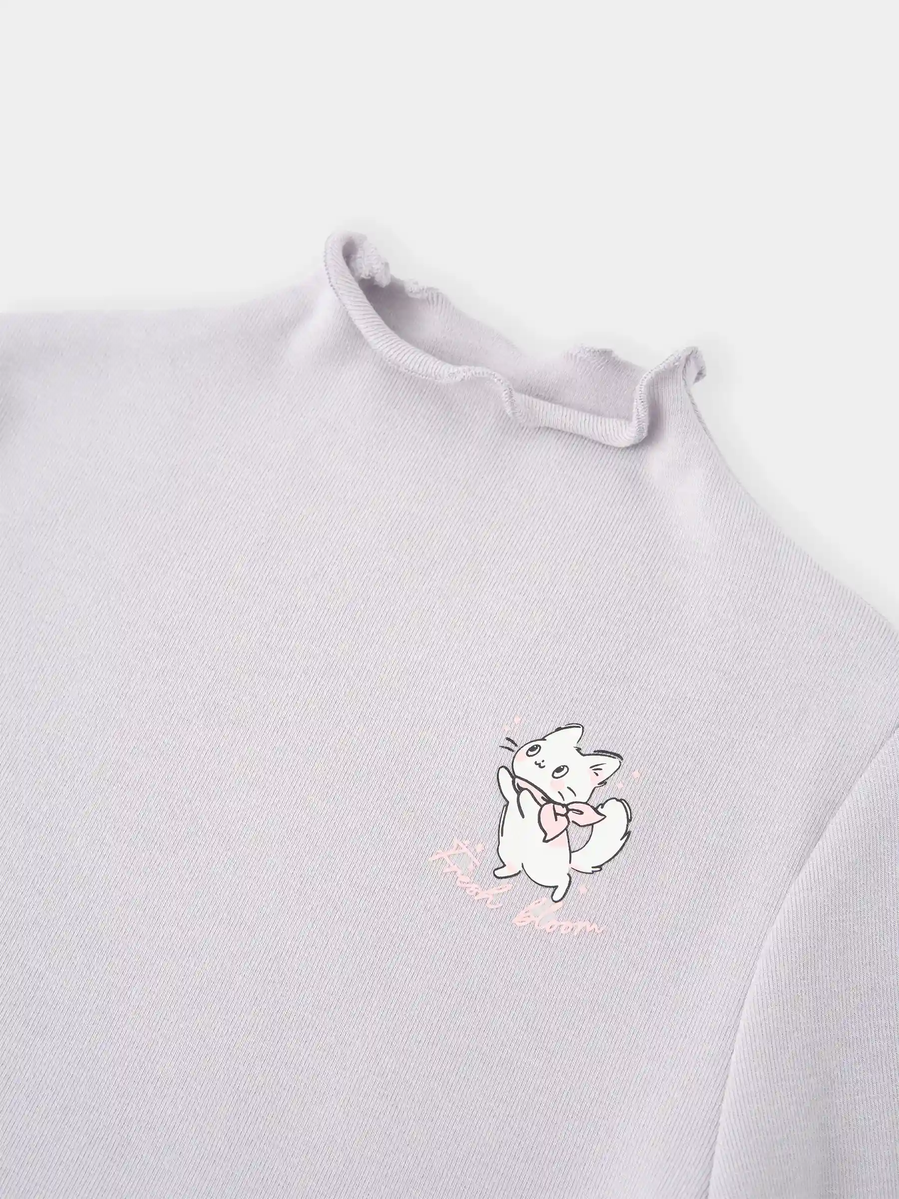 Áo Giữ Nhiệt Bé Gái 5S Fashion Họa Tiết Mèo Dễ Thương G0AGN25001