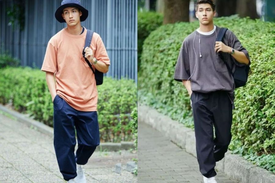 Áo thun + quần jogger: Sự kết hợp đỉnh cao