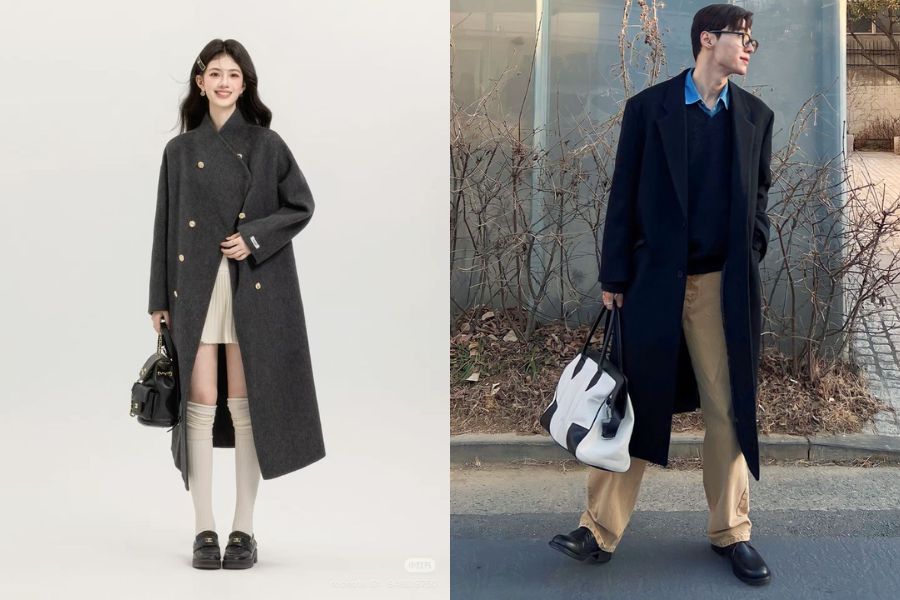 Phối đồ cùng áo khoác dạ dày