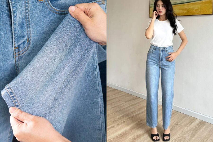 Chất liệu ứng dụng trong với quần Jean Skinny hay Slim-fit 