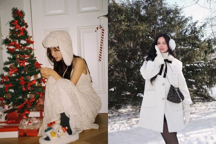 Tông màu trắng gợi nhắc đến những bông tuyết rơi mùa đông