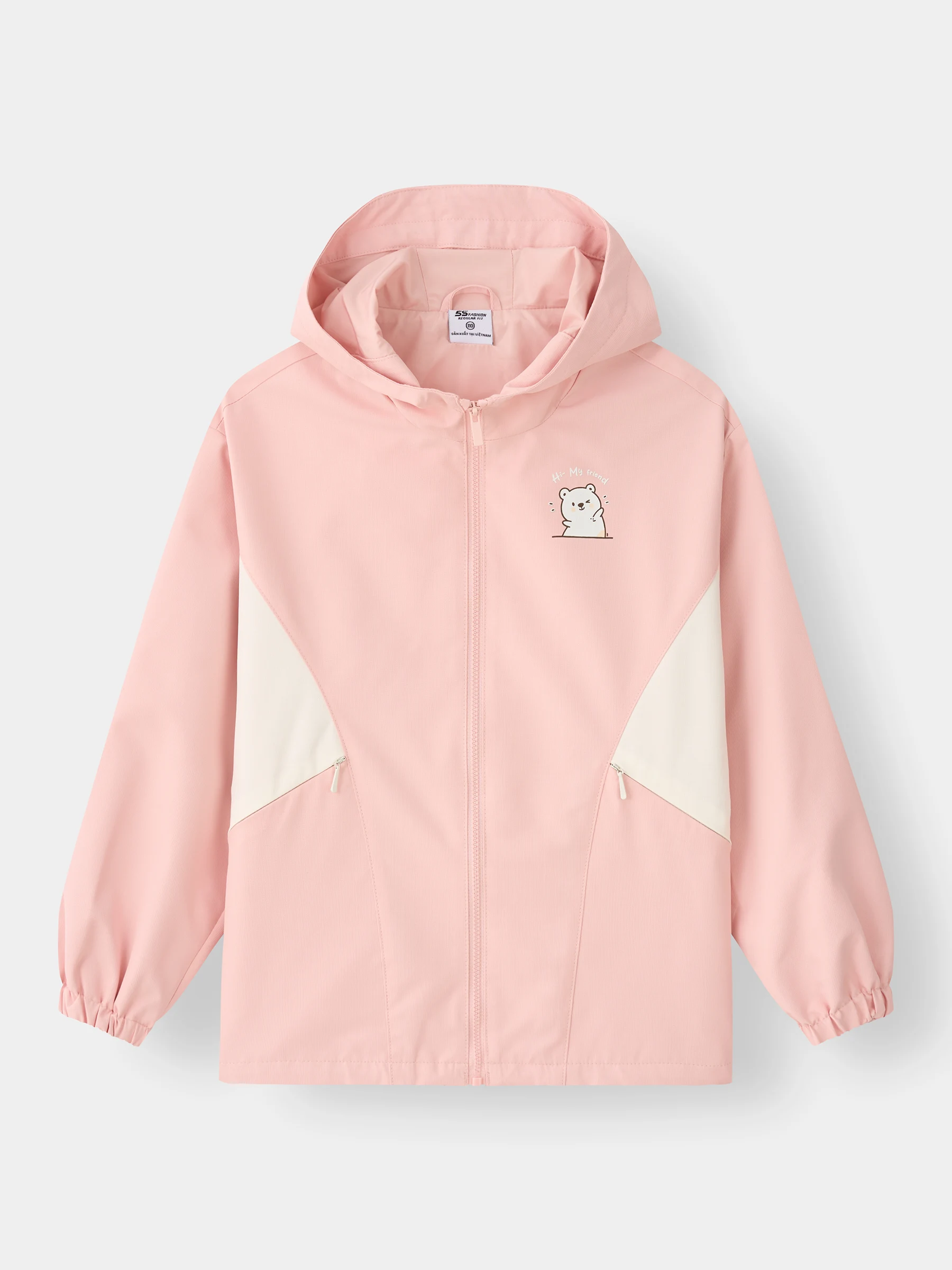 Áo Khoác Gió Bé Gái Dễ Thương 5S Fashion Can Phối G0AKG25005