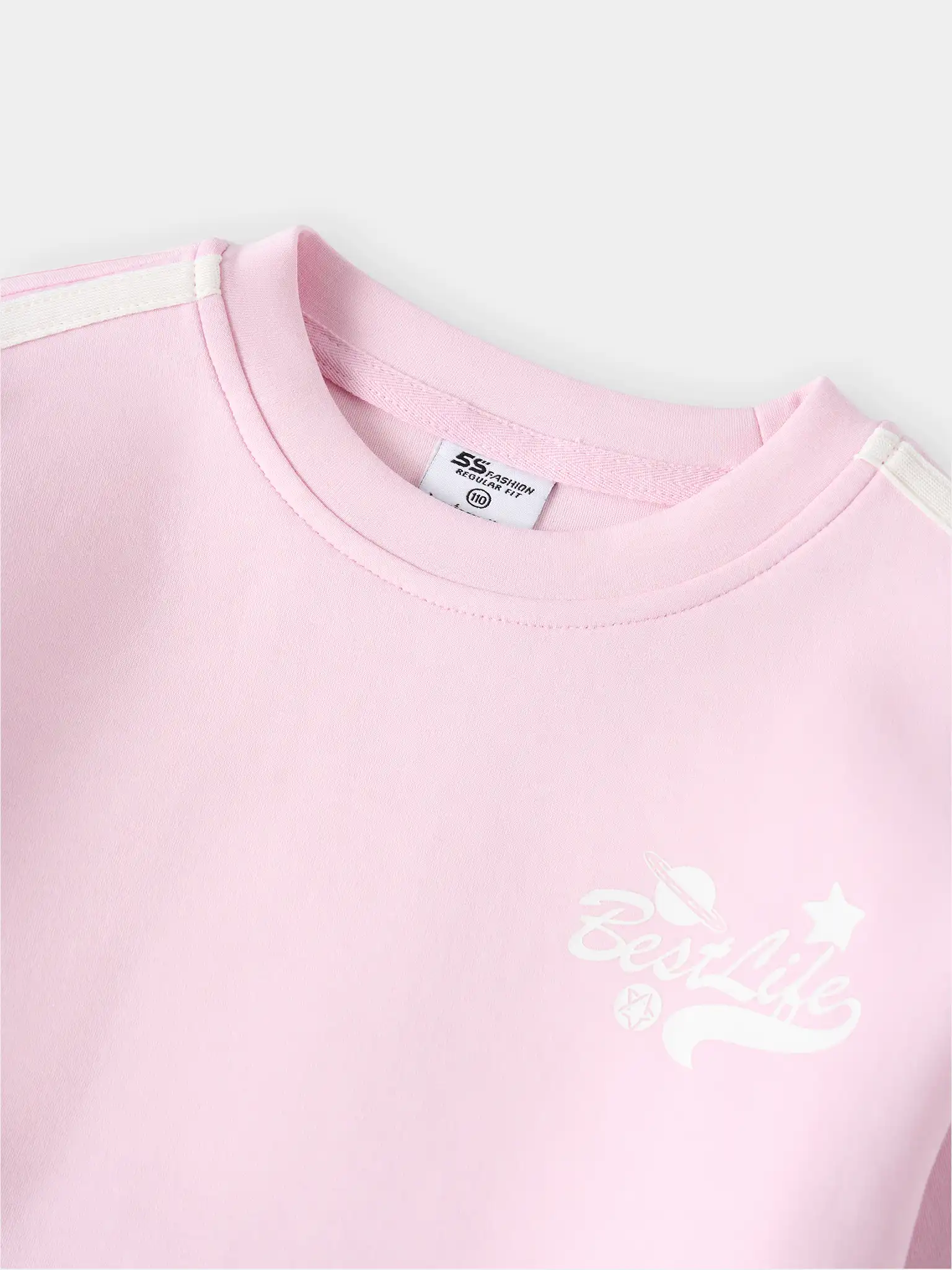 Áo Nỉ Bé Gái 5S Fashion Phối Nơ Phom Regular MBANI25001