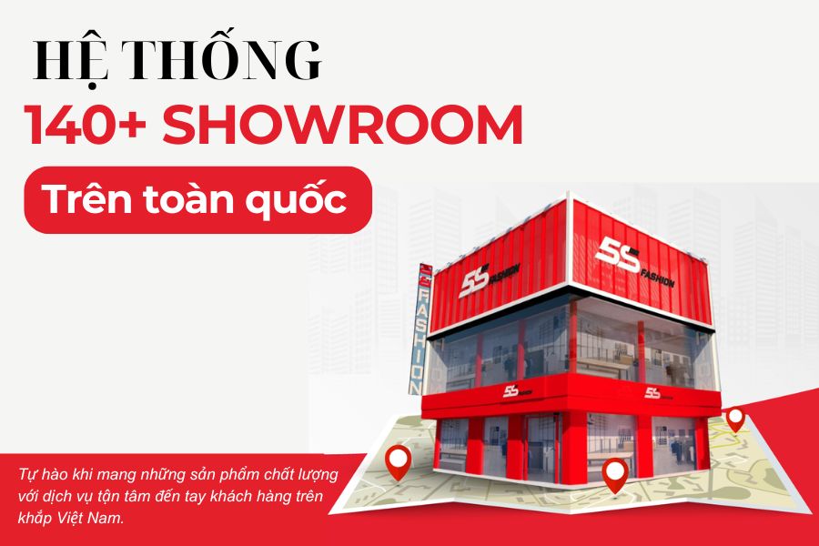 Hệ thống hơn 140 cửa hàng 5S Fashion có mặt trên toàn quốc