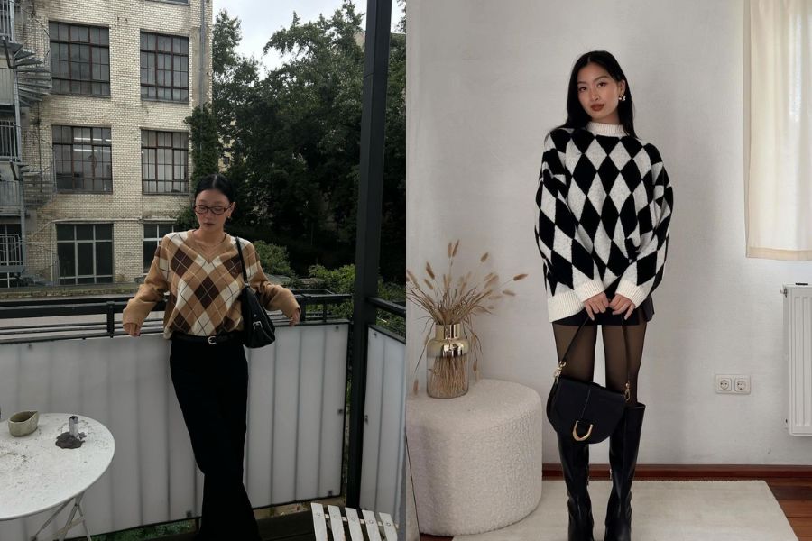 Hoạ tiết ô kim cương ngày càng được ưa chuộng