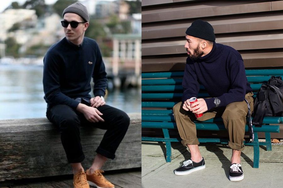 Đơn giản, thanh lịch với outfit áo len, mũ beanie 