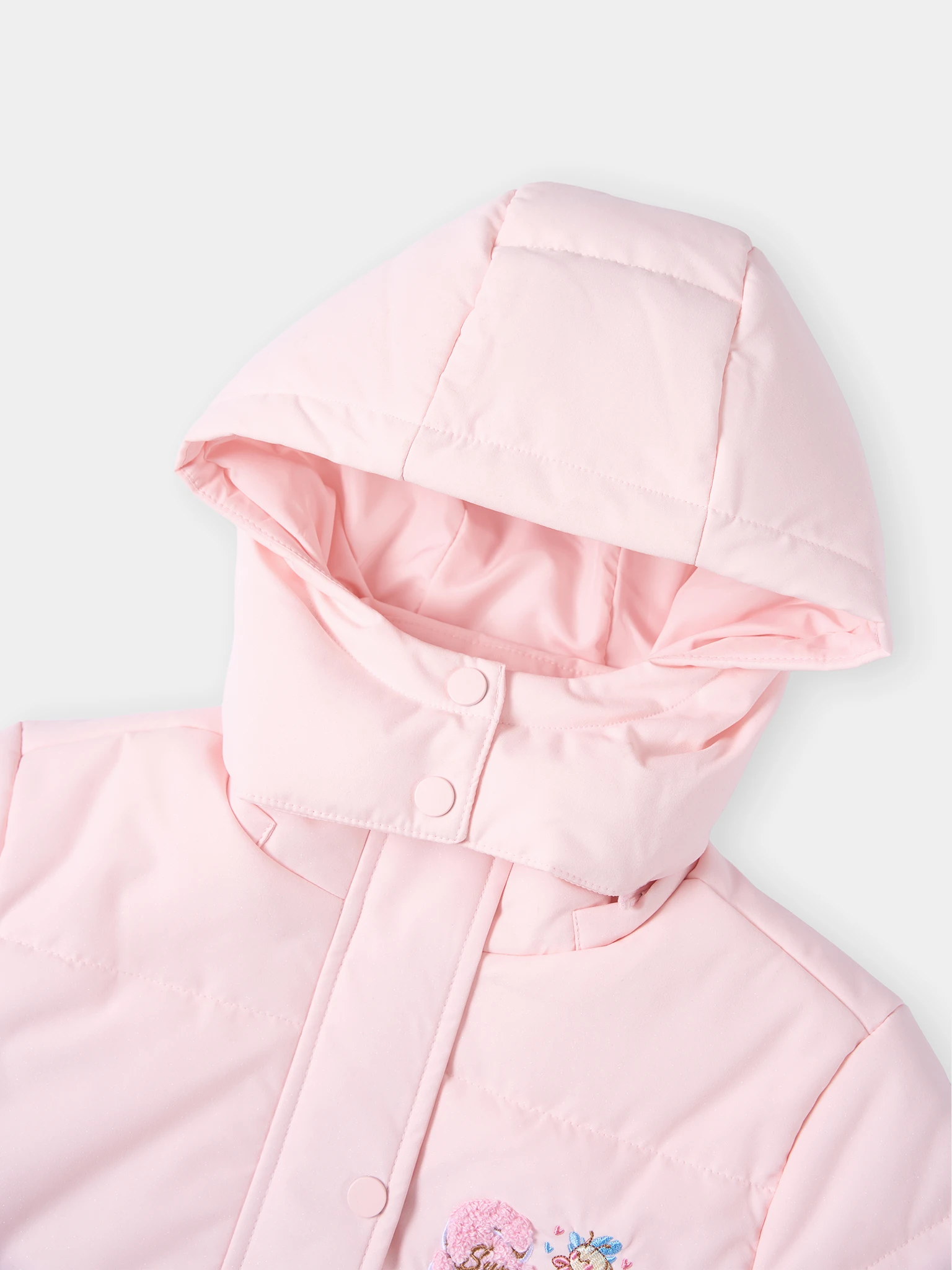 Áo Phao Bé Gái 5S Fashion Có Mũ Rời Dễ Thương G0APH25003