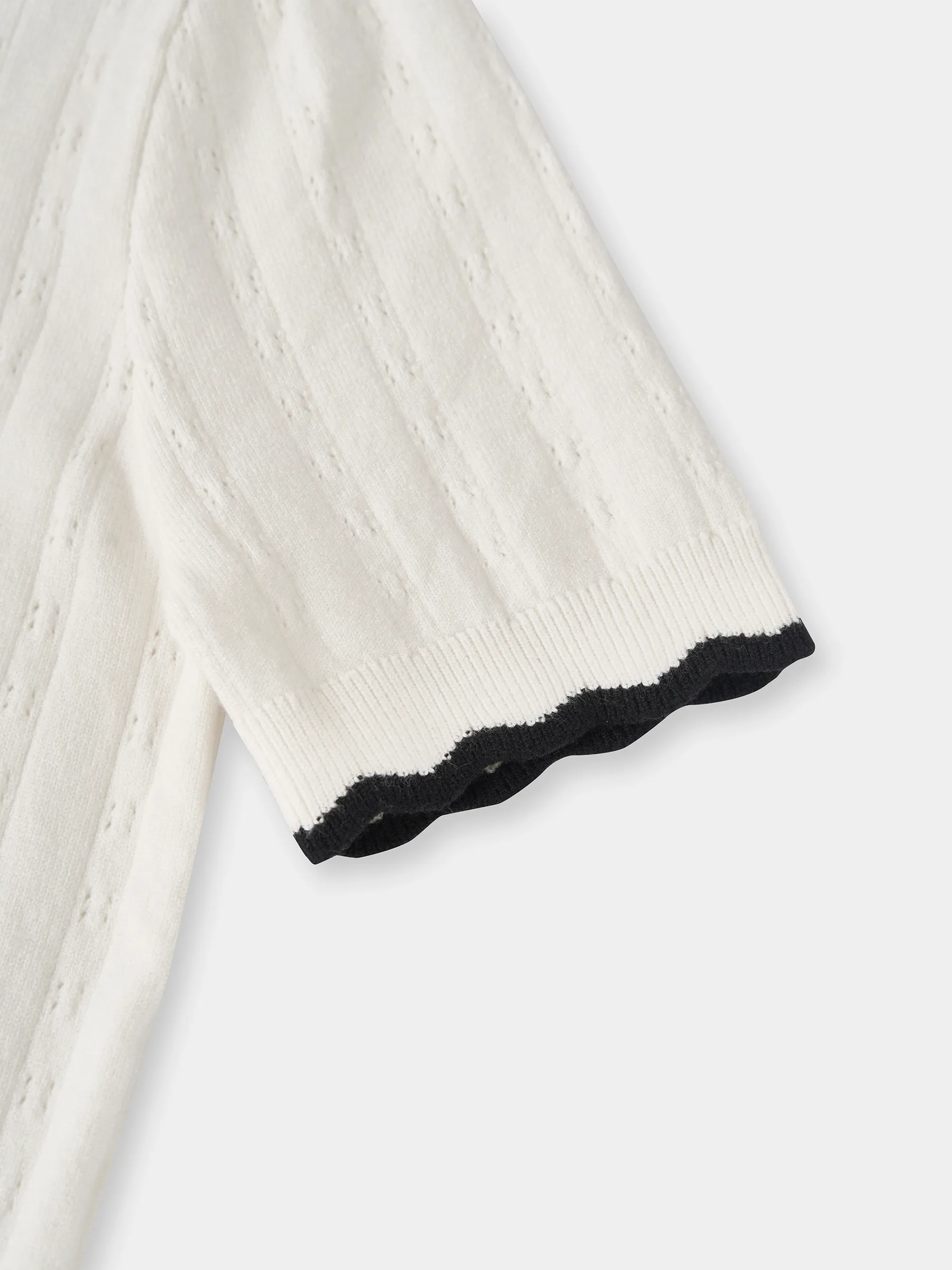 Áo Len Cộc Tay Nữ 5S Fashion Dệt Hiệu Ứng W0ALC25006