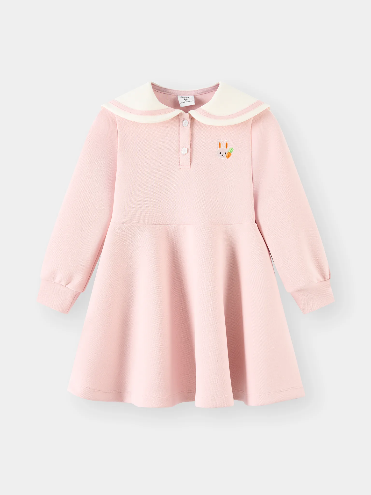 Váy Bé Gái 5S Fashion Cổ Thủy Thủ Thêu Hình Thỏ Dễ Thương G0VAY25007