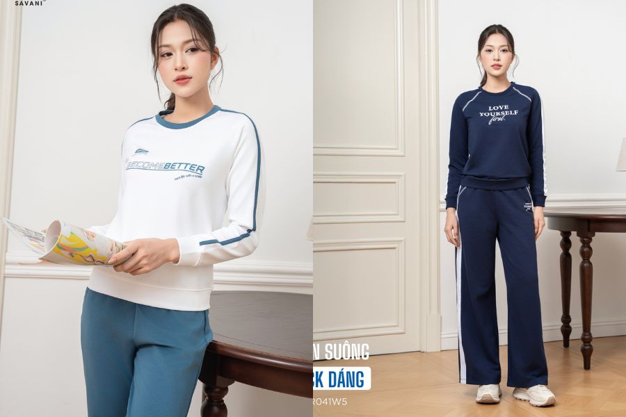 Vẻ đẹp hiện đại, ngọt ngào trong các mẫu đồ bộ mặc nhà của Savina