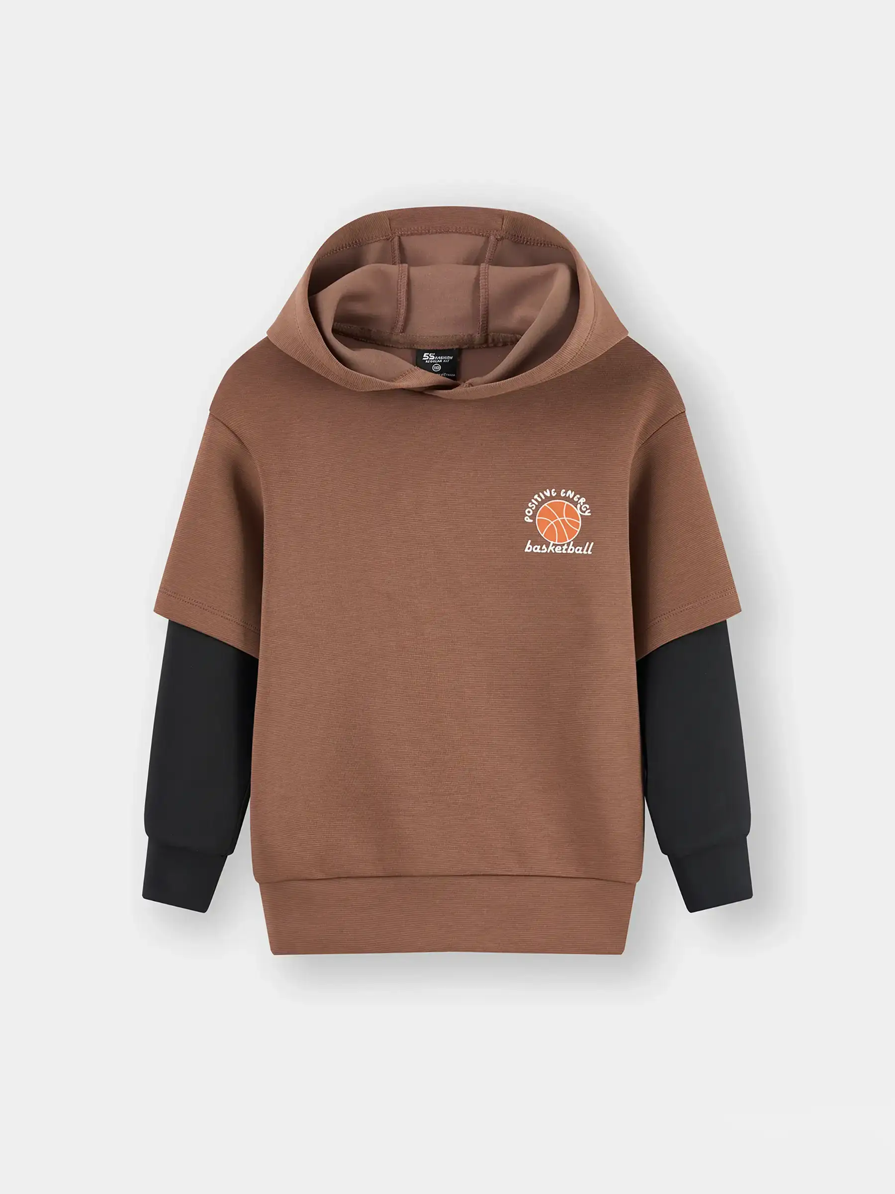 Áo Nỉ Hoodie Bé Trai 5S Fashion Can Phối Phom Regular B0ANI25001