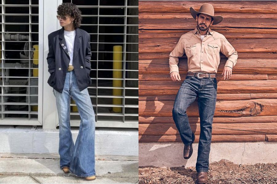 Bootcut jeans được xem là phiên bản hiện đại hơn của quần ống loe