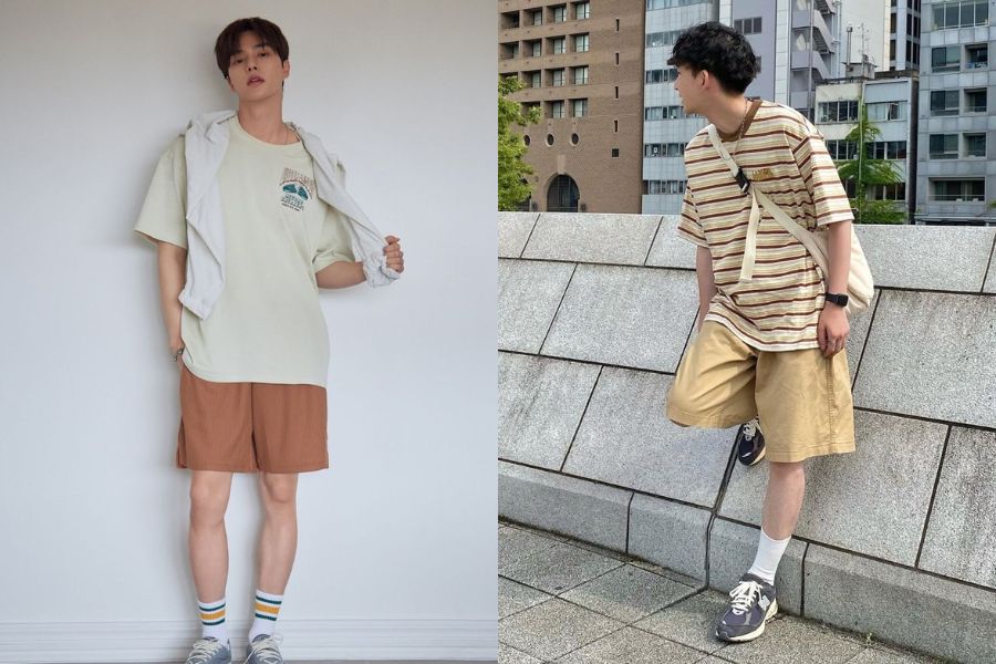Mặc gì khi đi đà lạt mùa hè? - Áo thun basic mix quần short
