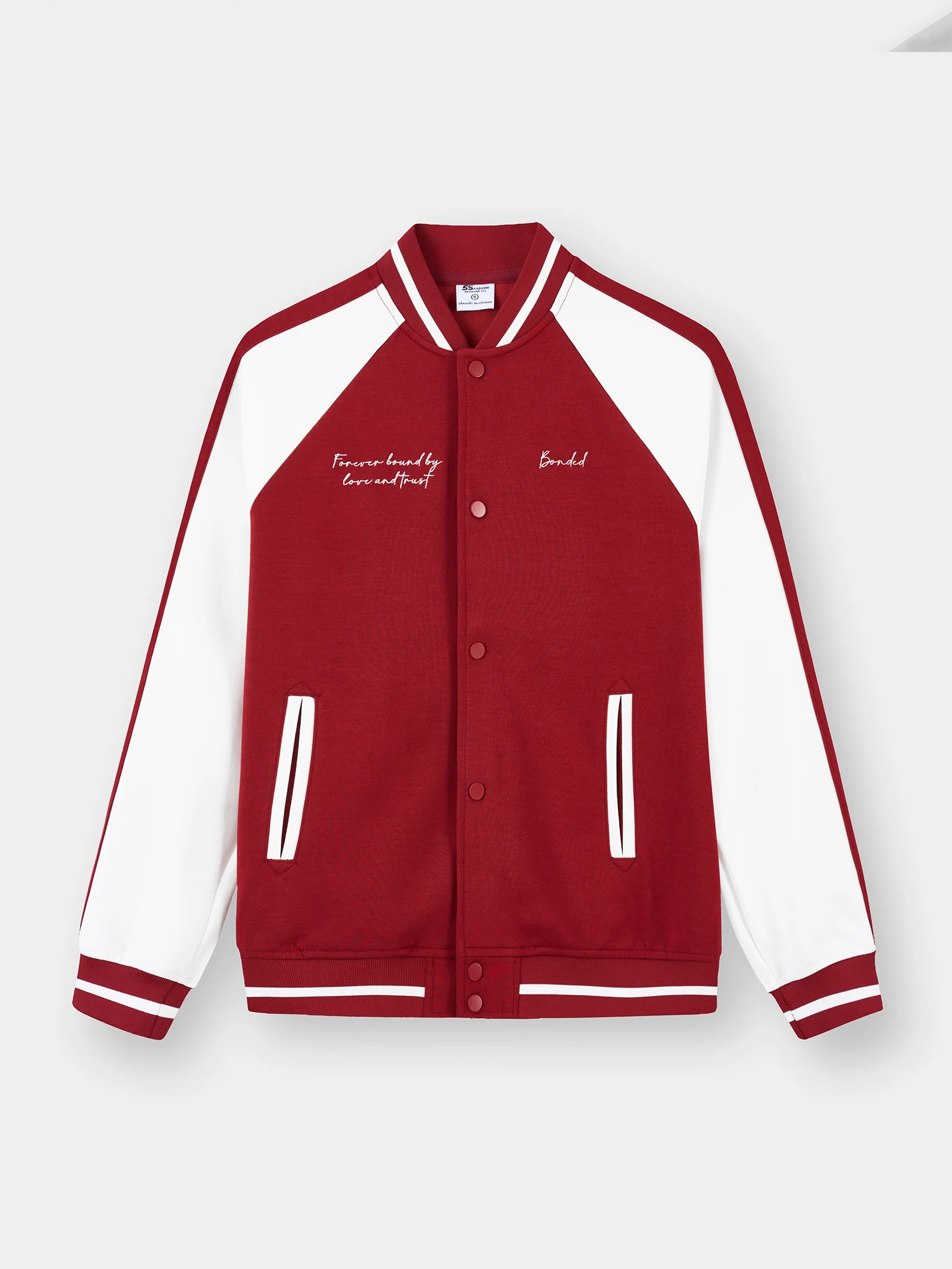 Áo Khoác Bomber Nữ 5S Fashion Vải Nỉ Can Phối Phom Regular M0ABF25001