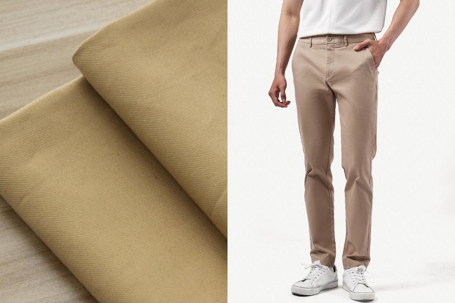 Loại vải may quần kaki twill