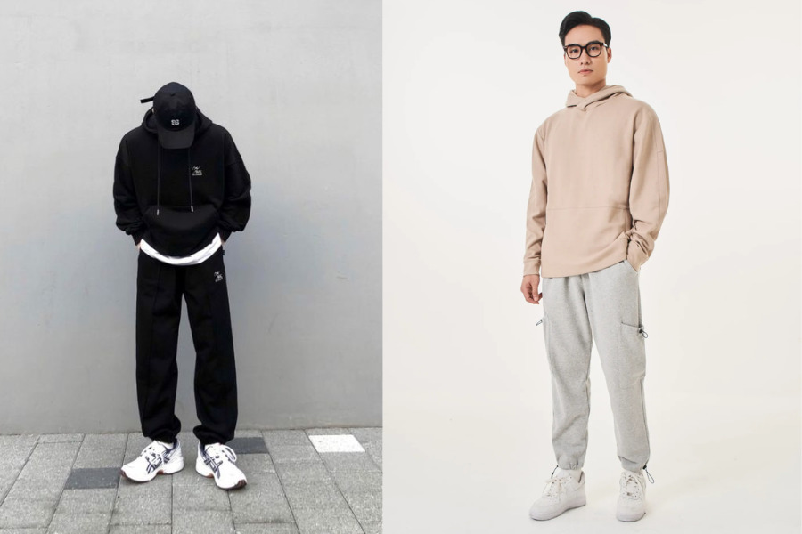 Áo hoodie cùng quần nỉ