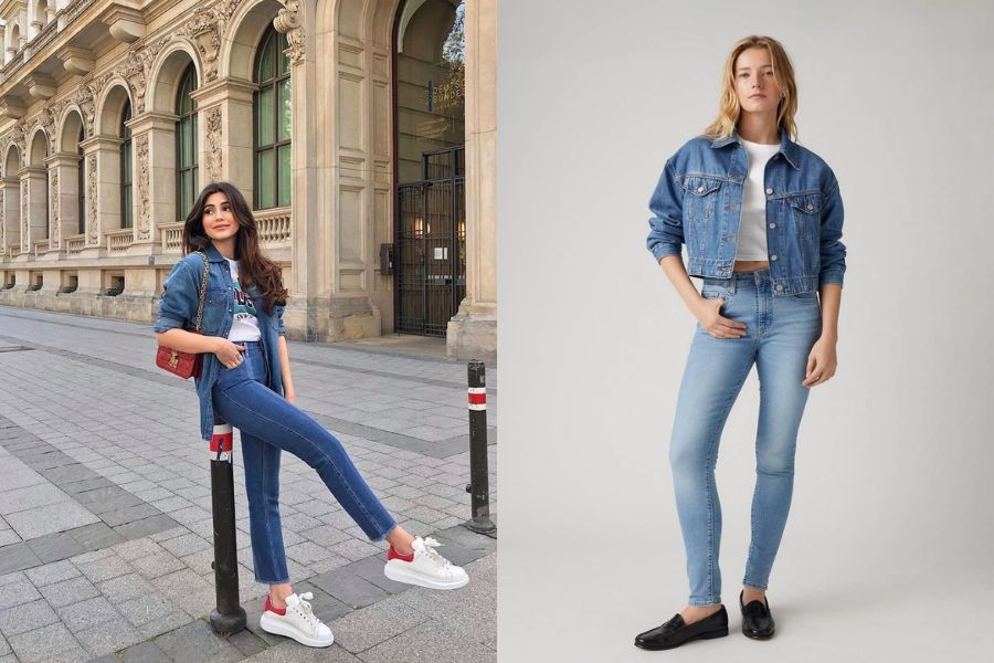 Khoe dáng khi phối cùng skinny jean