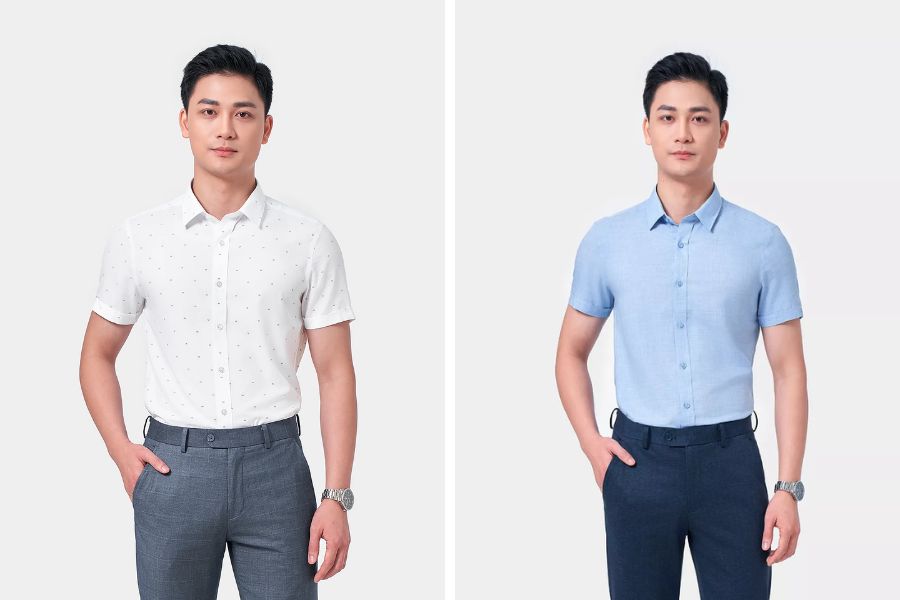 Áo sơ mi body nam công sở 5S Fashion