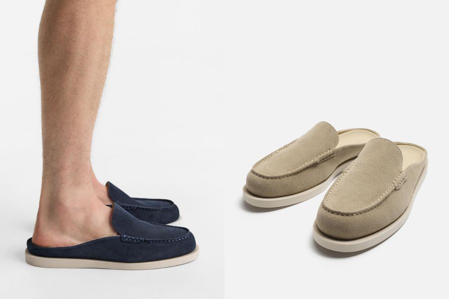 Mẫu Leather Mule Loafers của Zara