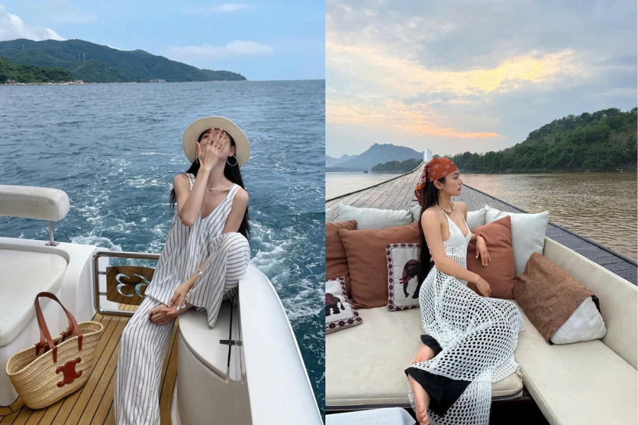 Chụp ảnh đi biển trên du thuyền