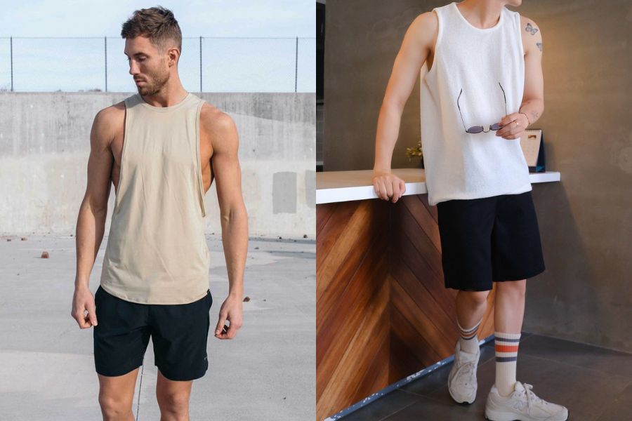 Mix & match áo tanktop với quần lửng thoải mái 