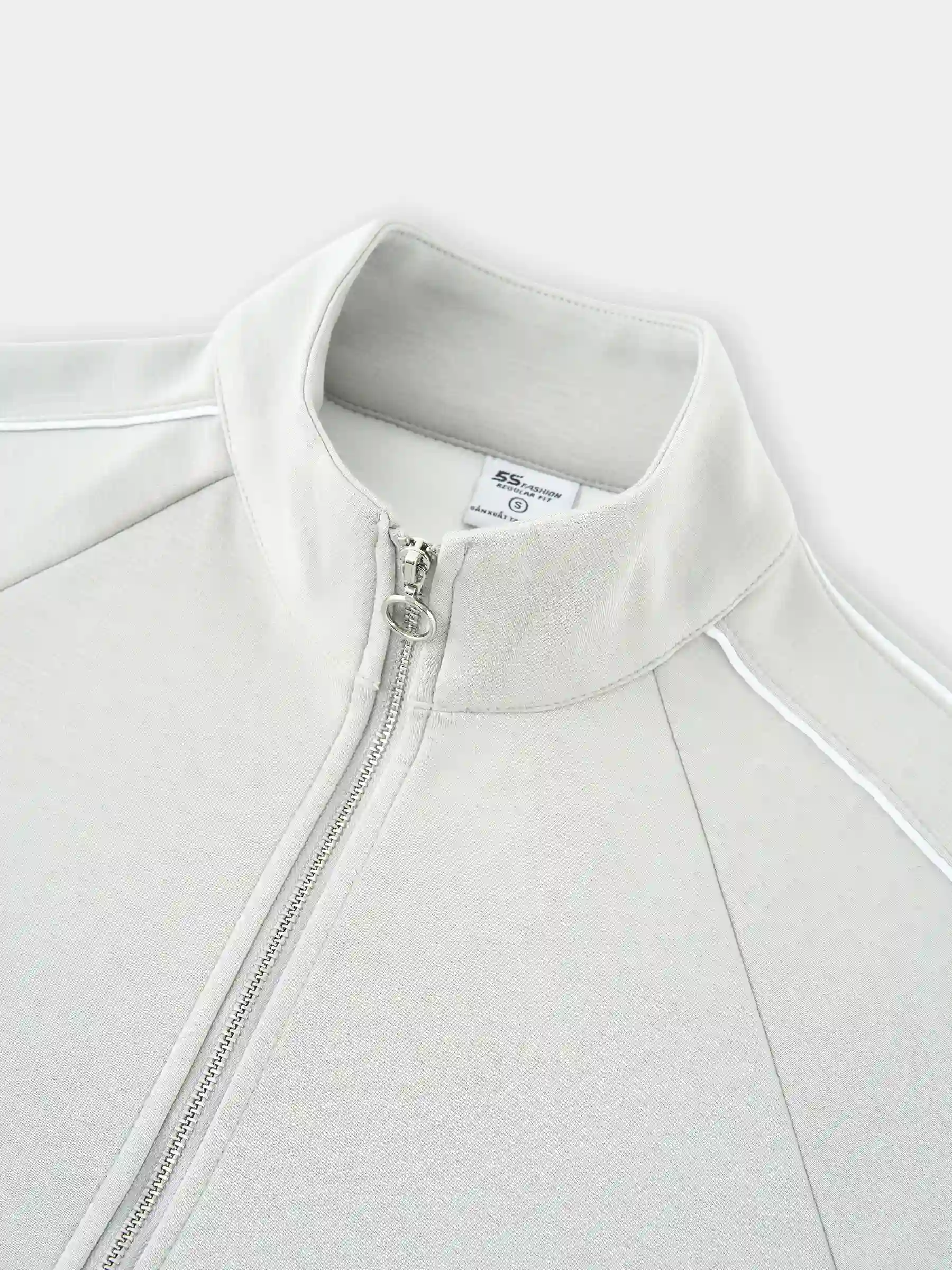 Áo Nỉ Khóa Nữ 5S Fashion Phối Line Phom Regular WBAKN25008