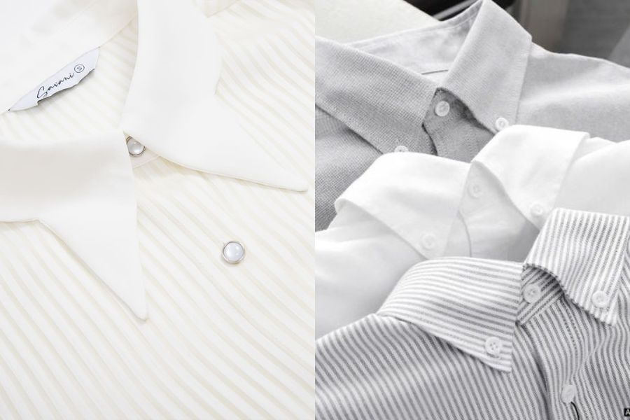 Cổ Button Down