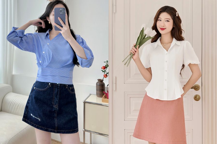 Áo/váy nhấn eo dành cho nàng bắp tay to