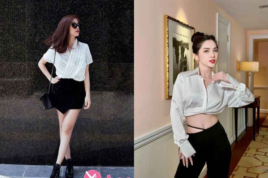 Cách buộc vạt giấu vào trong cho áo sơ mi nữ