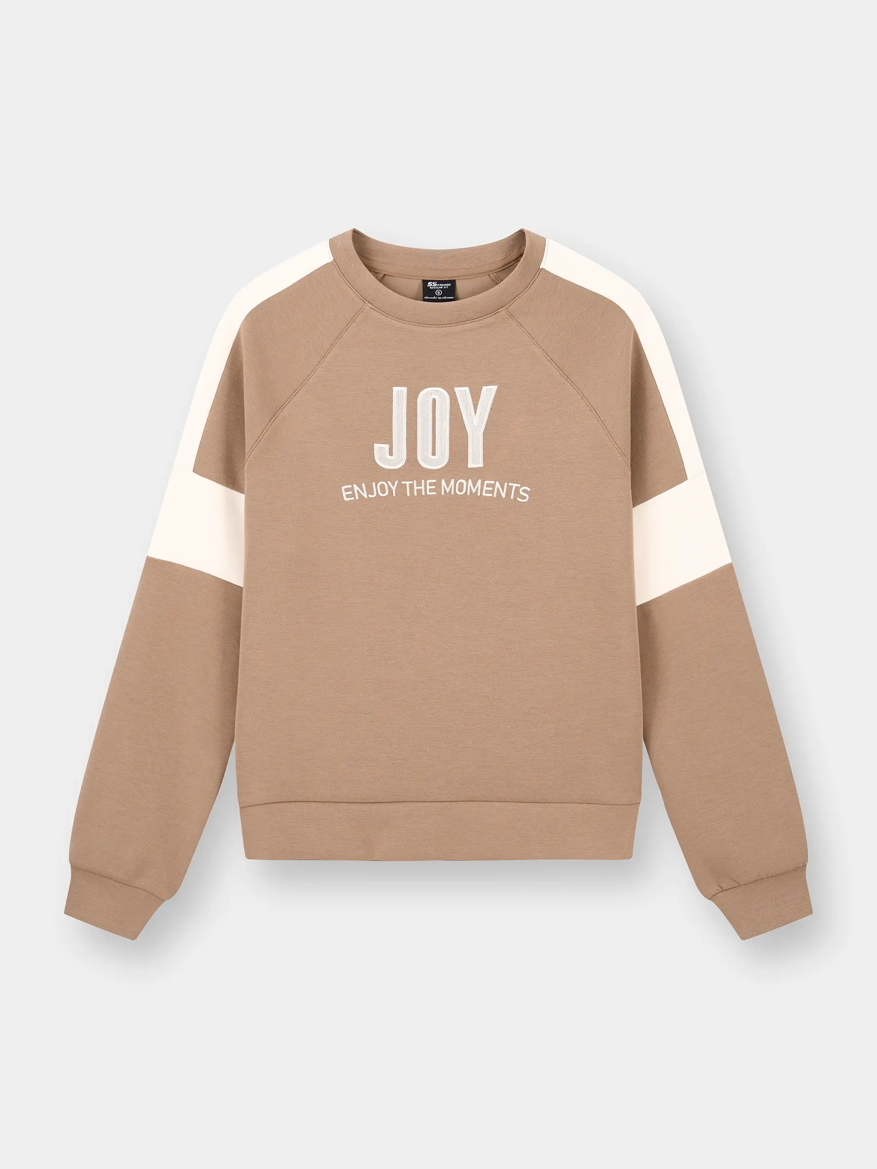 Áo Nỉ Nữ Can Phối 5S Fashion Tay Raglan Phom Regular WBANI25002